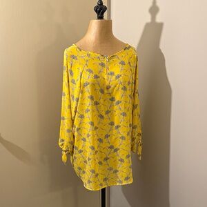 Floral Yellow black and whiteBlouse